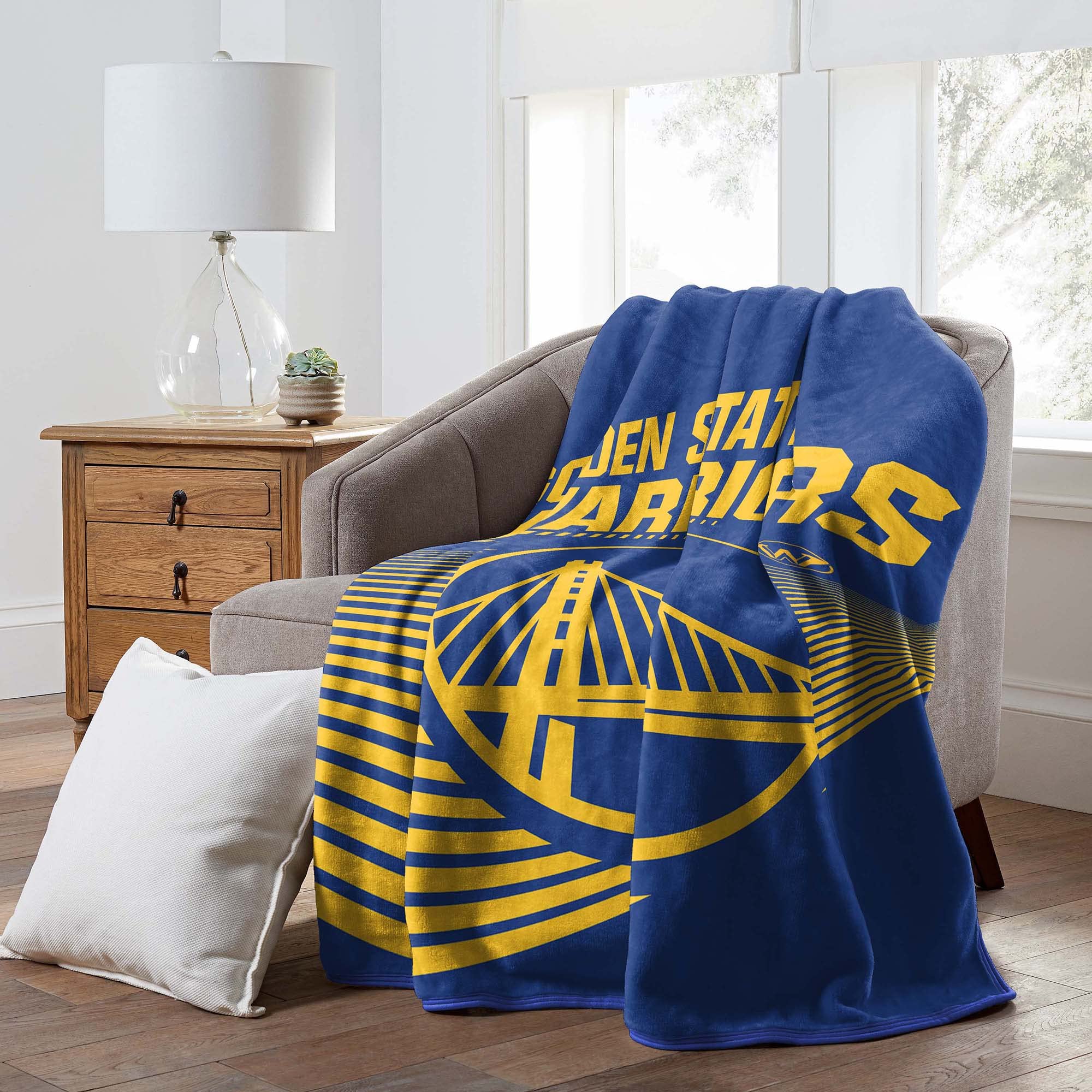 golden state warriors throw blanket