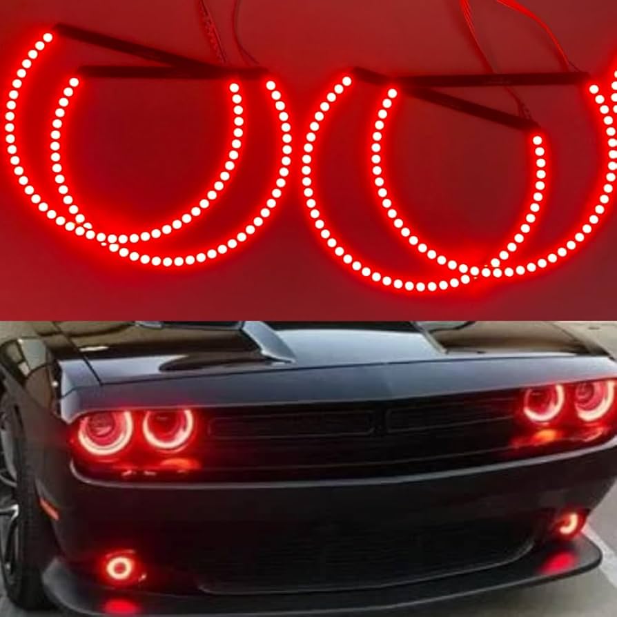 2008-2024 Dodge Challenger Halo Lights: Demon Eye, Multi-Color Modes & Wireless Remote