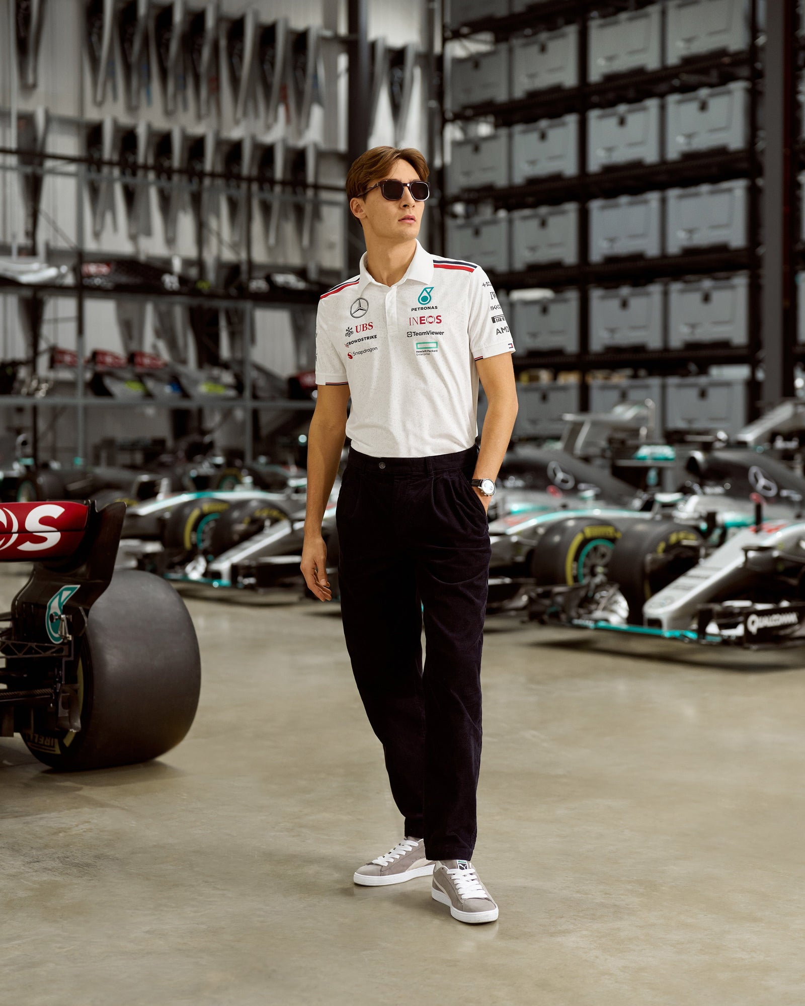 Mercedes Polo Collection: Official F1 Team Shirts for Men