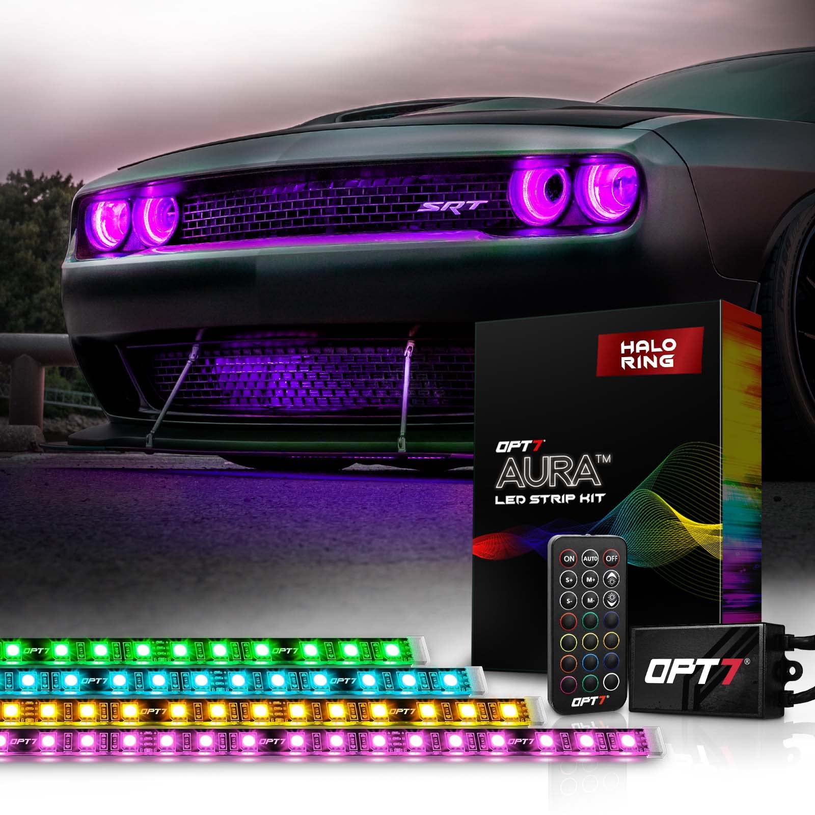 2008-2024 Dodge Challenger Halo Lights: Demon Eye, Multi-Color Modes & Wireless Remote