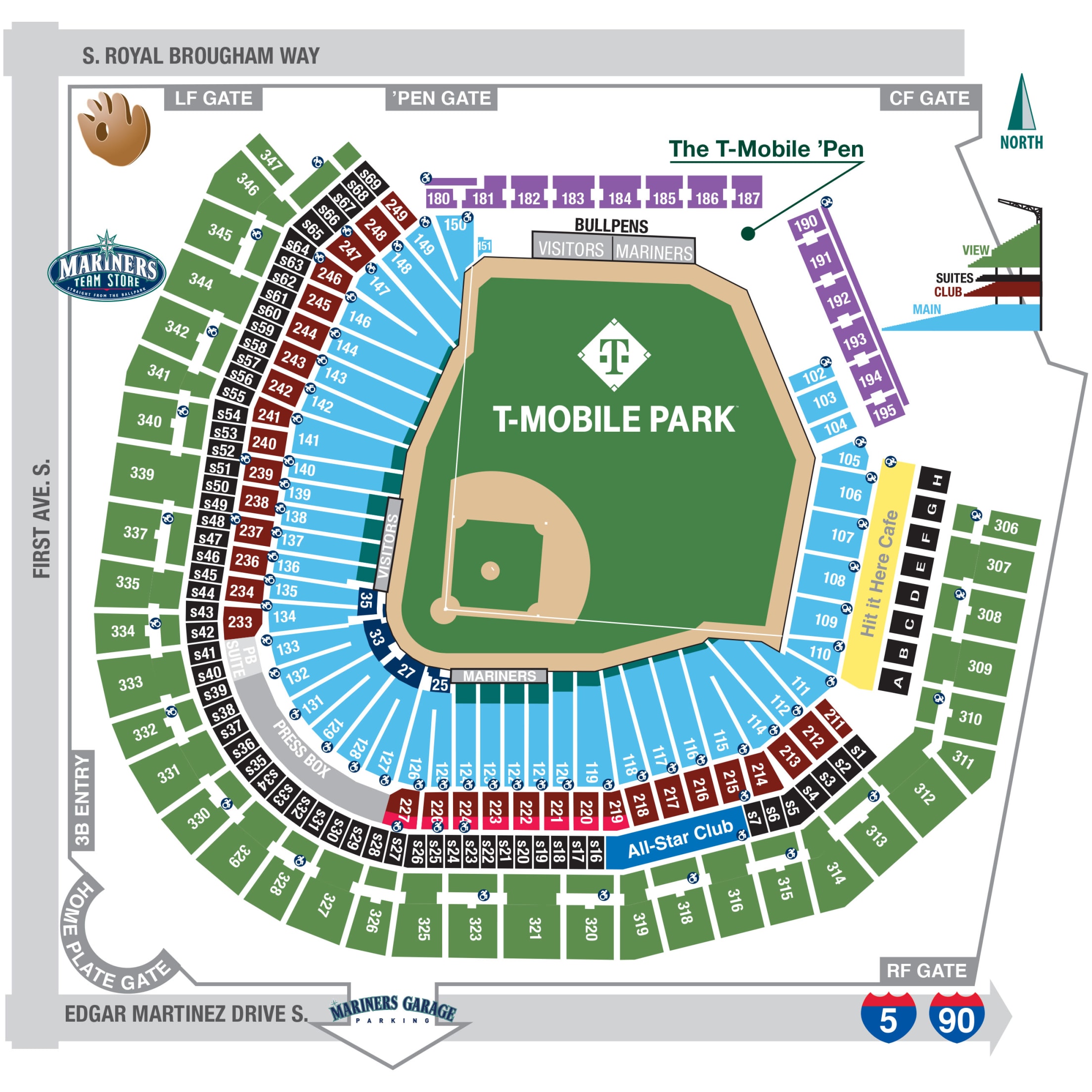 Plan Your Visit: Seattle Mariners Seating Chart at T-Mobile