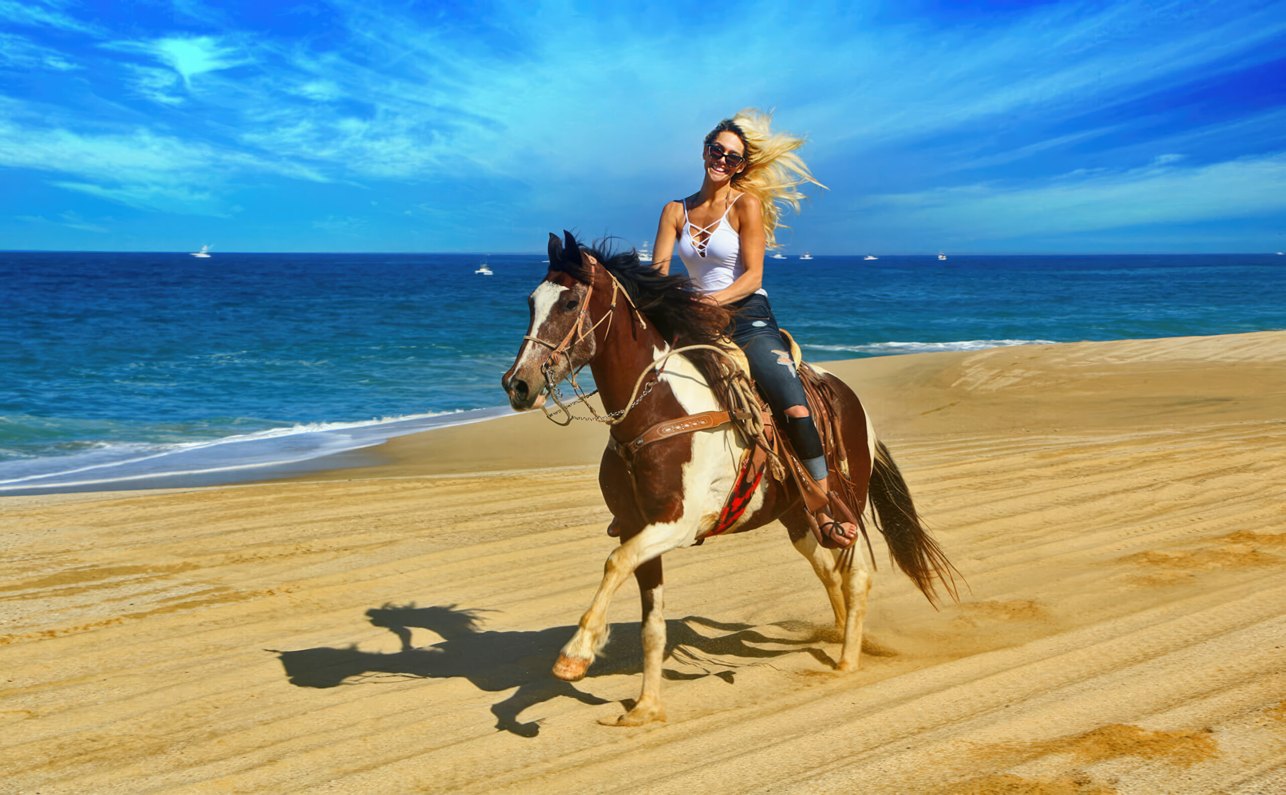 Speed Boat Beach Horse Riding: A Fun Beach Adventure