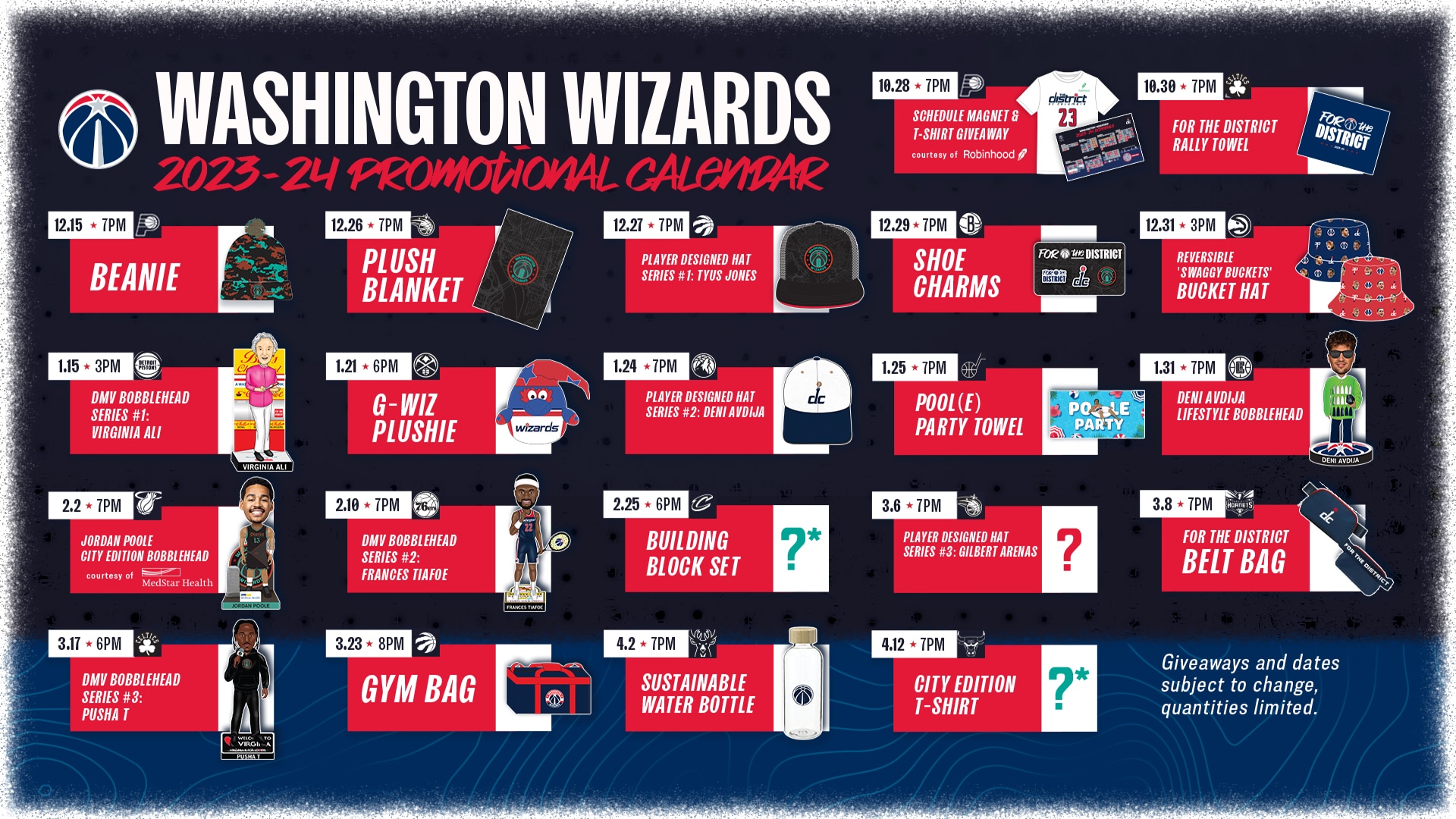 Dont Miss Out! Wizards Promotional Schedule Dates Revealed