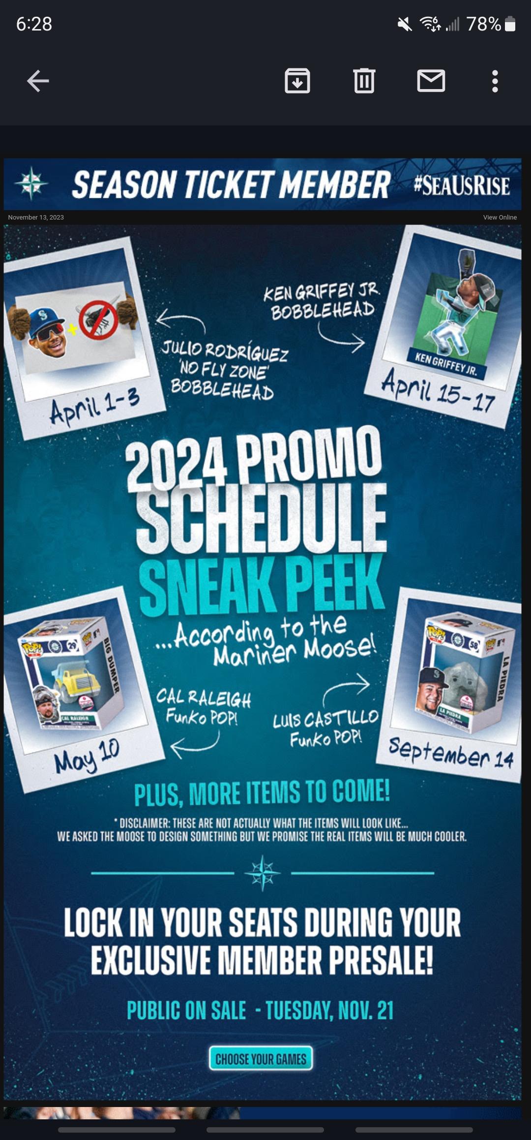 Score Big with the Mariners: 2024 Promo and Giveaway Schedule