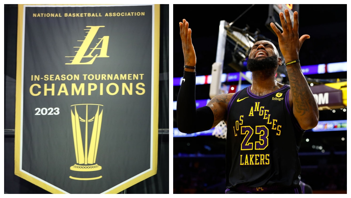 Free Lakers in-season tournament banner white background: Top resources for fans and content creators