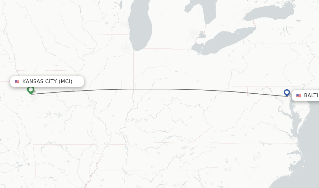 How far is Baltimore from Kansas City? See the miles and travel options!