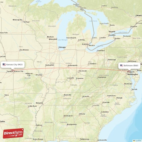 How far is Baltimore from Kansas City? See the miles and travel options!