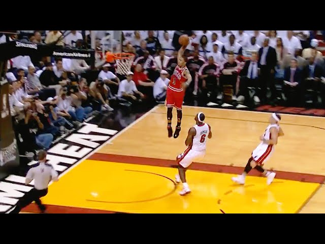 Derrick Rose Dunk: Watch Top Explosive Dunks and Moves!