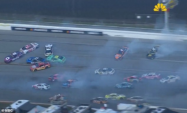 Nascar Crash at Talladega Today: Multiple Cars Wrecked in Pileup.