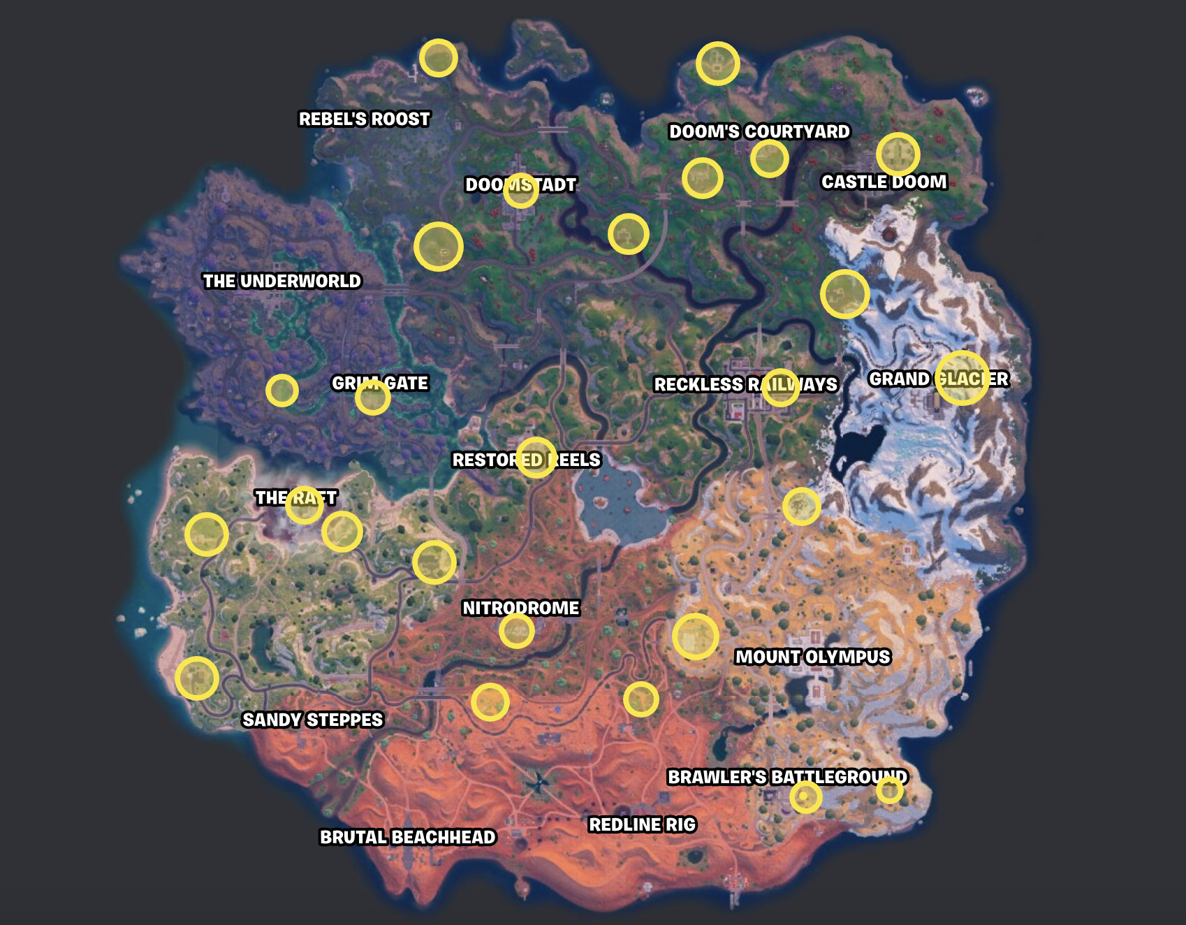 Where are the shadow briefing locations? This simple guide shows all spots.