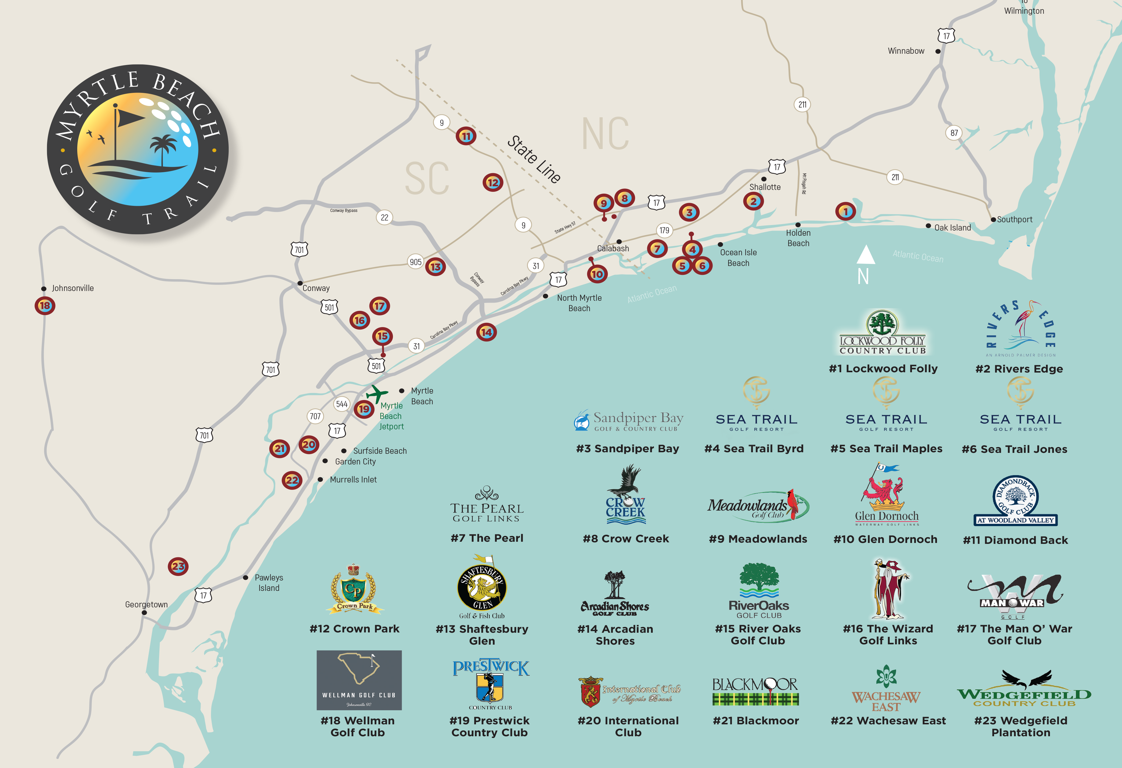 Get your updated myrtle beach golf courses map: See all public and private spots.
