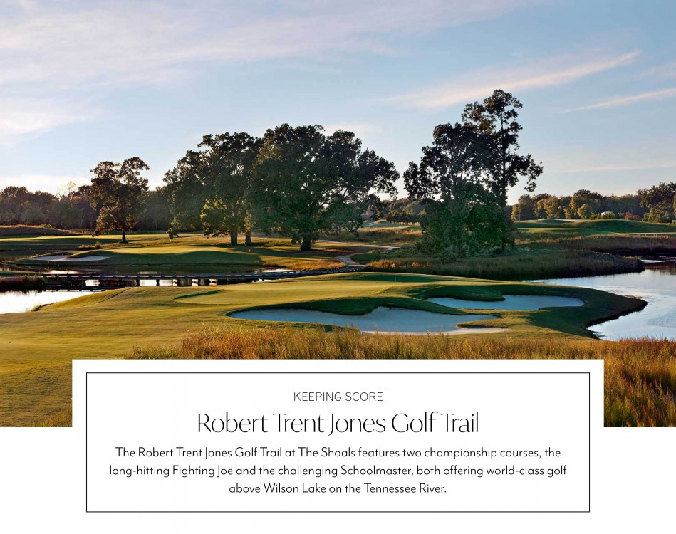 What are the courses like at robert trent jones golf trail muscle shoals? Explore the features of these two great championship designs.