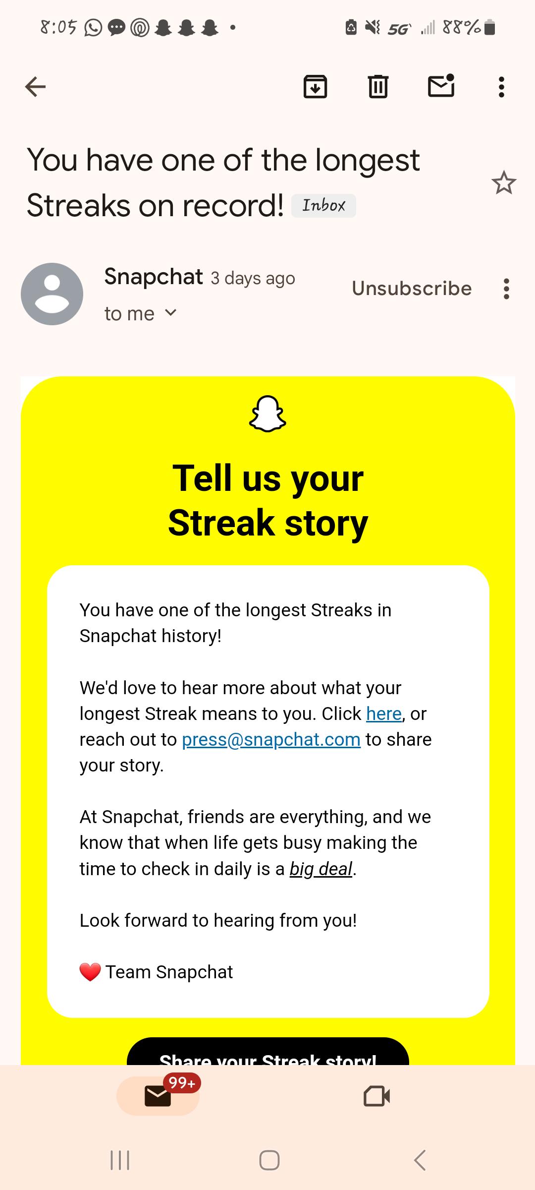 Wondering whats the longest snap streak ever? Check how your current streak compares to the best.