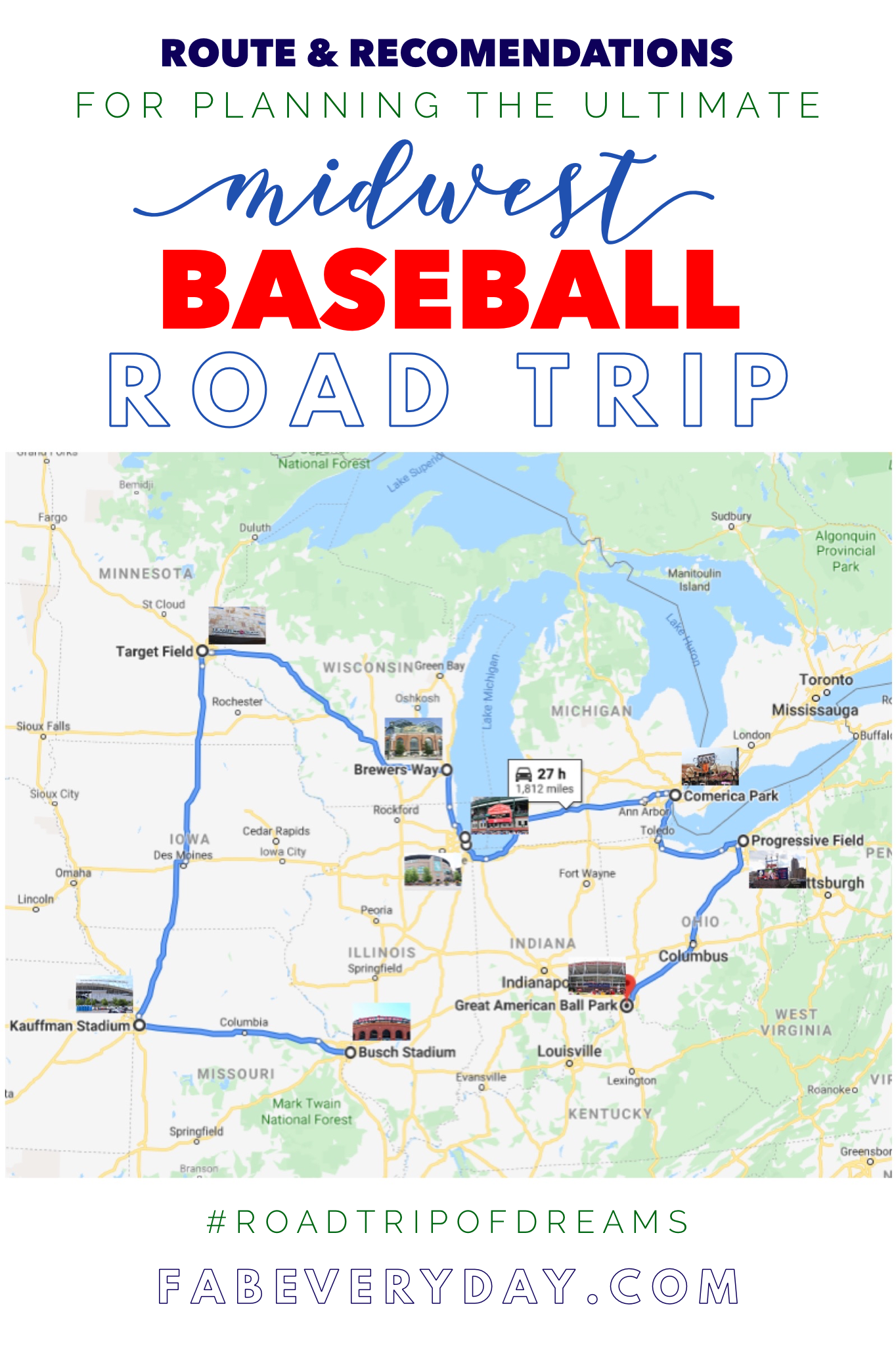 Need a simple printable MLB baseball map? Download this helpful guide for your baseball road trip!
