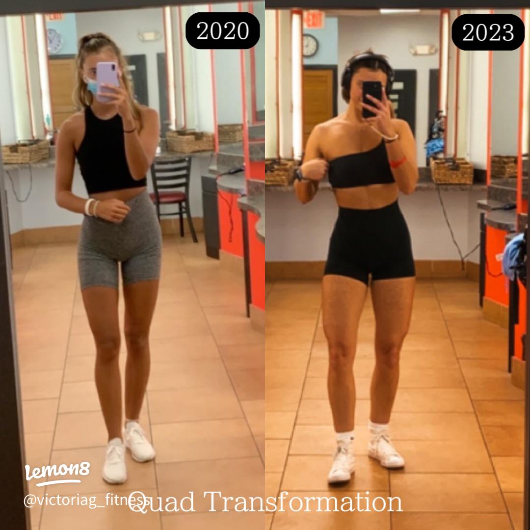 Quads Before and After: Womens Fitness Motivation