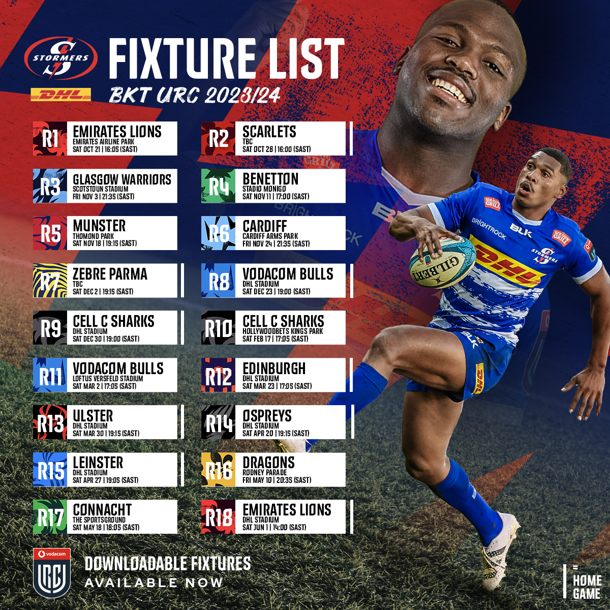 When do the Stormers play next? Check the updated Stormers fixtures schedule for every single match.
