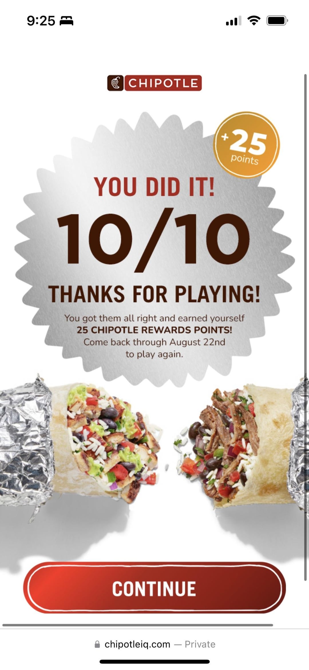 What are chipotle iq answers for? (Use them to beat the game and win rewards today)
