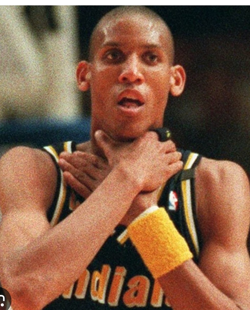 What is the famous Reggie Miller choke pose all about? Understanding this iconic and unforgettable NBA taunt.