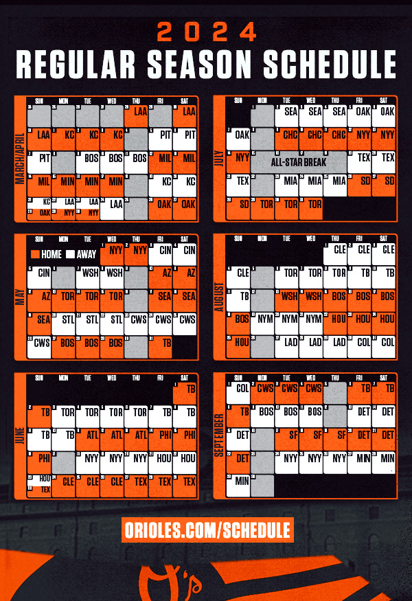 Want the free official Orioles 2024 schedule PDF (Access the full game lineup details inside for free)