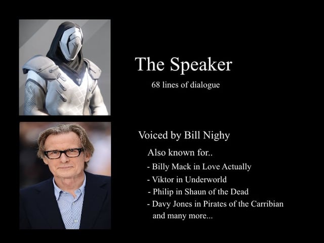 Are there famous celebrities in the Destiny 2 cast? (You might recognize some of these voices)