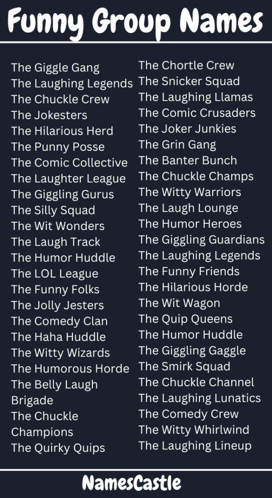 What are some funny team names? (Check out these hilarious ideas that will make everyone laugh)