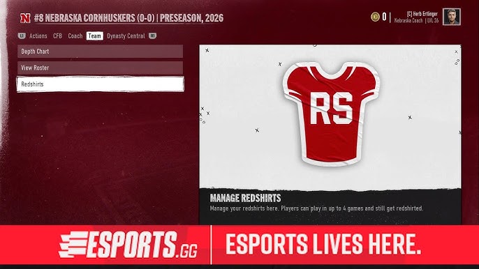 Unsure how to redshirt in NCAA 25 Road to Glory? We explain it step by step for you.