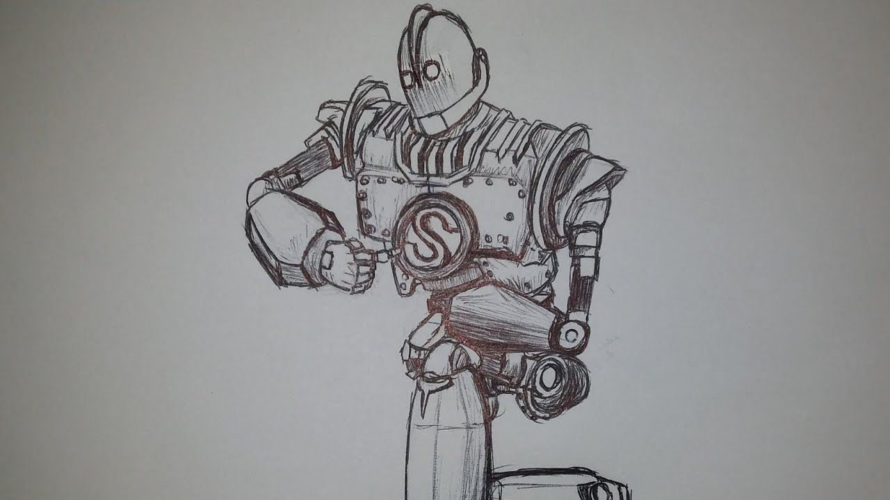 How to draw Iron Giant like an artist (Unlock simple secrets to realistic robot sketches).